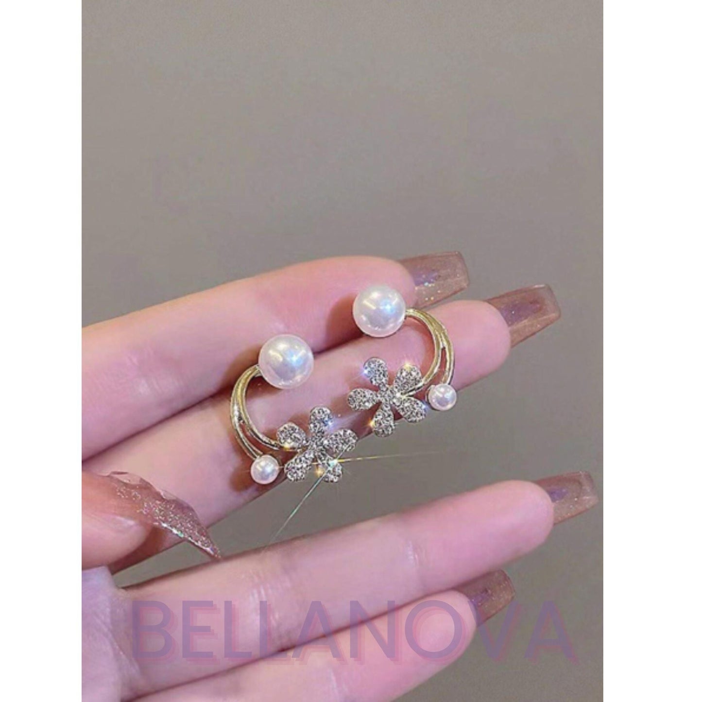 2-in-1 Blumen & Perlen™ Ohrringe – 18K Vergoldet + KOSTENLOSER VERSAND