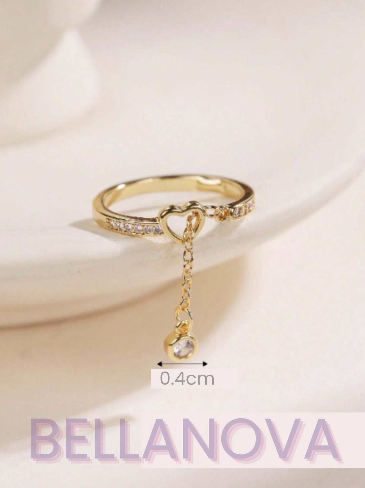 Swarovski™ Herz-Solitär-Ring – 18K Vergoldet + KOSTENLOSER VERSAND