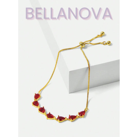 Verstellbares Swarovski™ Armband mit Rubin – 18K Vergoldet + KOSTENLOSER VERSAND