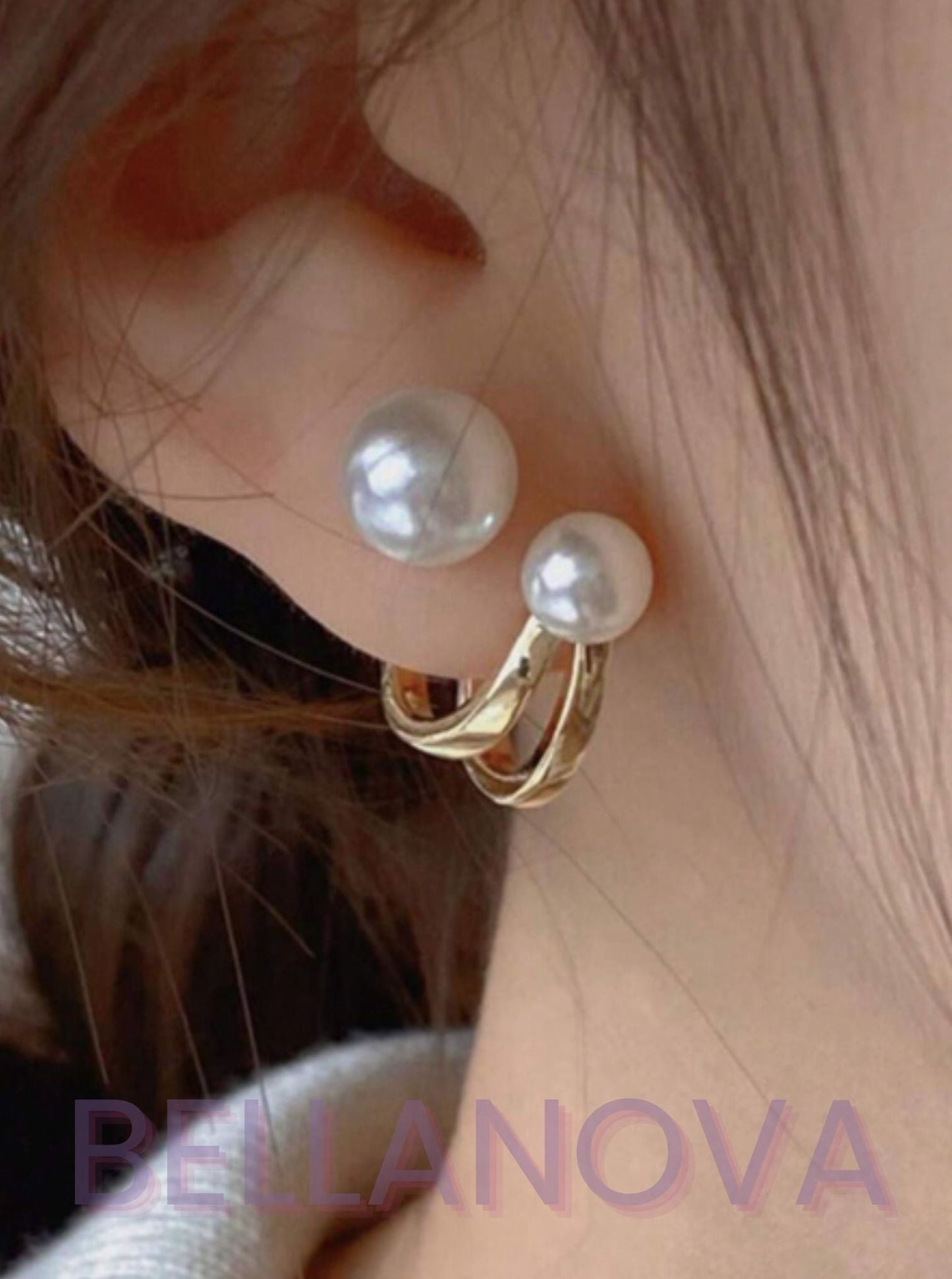 2-in-1 Perlenohrringe – 18K Vergoldet + KOSTENLOSER VERSAND