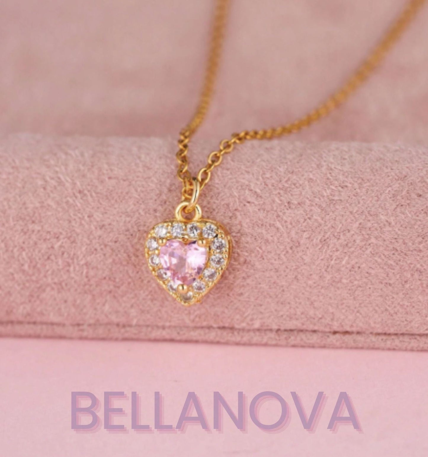 Swarovski™ Halskette mit Rosa Herz – 18K Vergoldet + KOSTENLOSER VERSAND