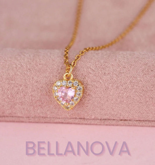 Swarovski™ Halskette mit Rosa Herz – 18K Vergoldet + KOSTENLOSER VERSAND