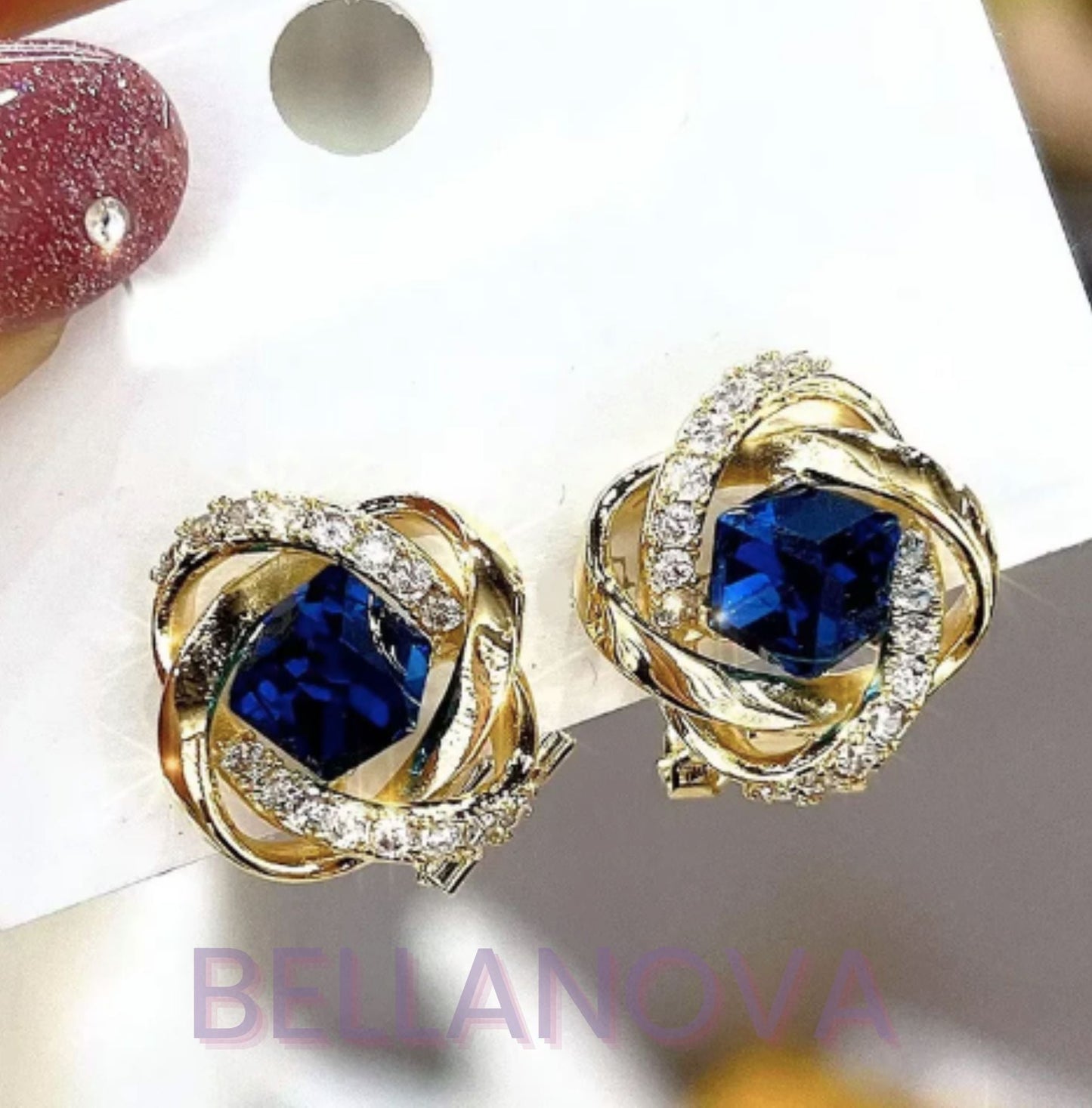 Rosen-Ohrringe mit Zirkonia – 18K Vergoldet + KOSTENLOSER VERSAND