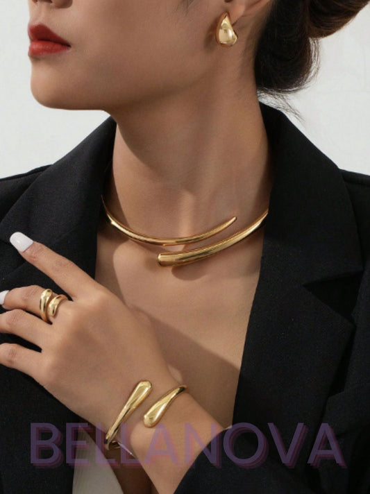 Minimalist Chic Schmuckset (4-teilig) – 18K Vergoldet + KOSTENLOSER VERSAND