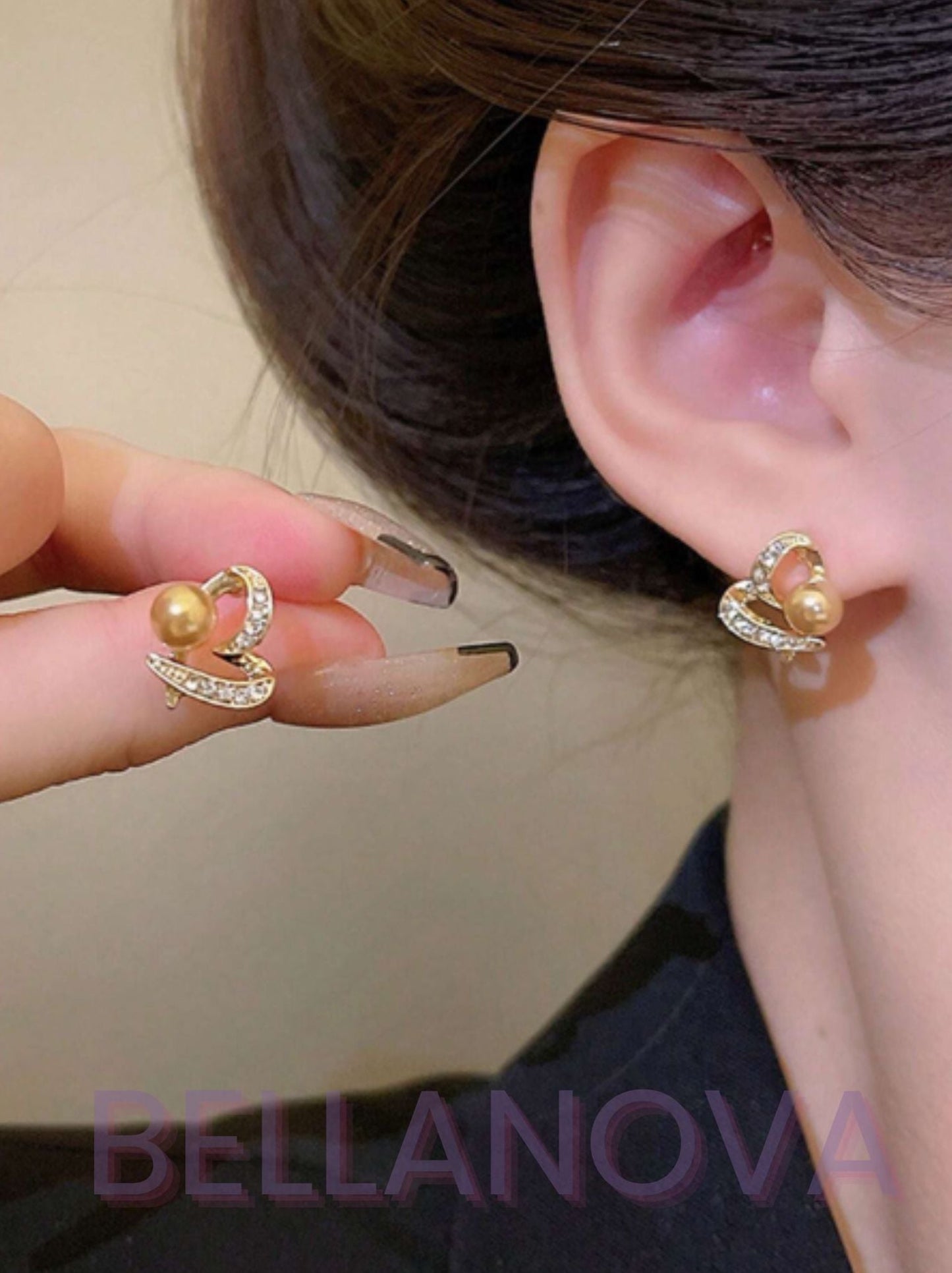 Goldene Herz-Ohrringe mit Zirkonia – 18K Vergoldet + KOSTENLOSER VERSAND