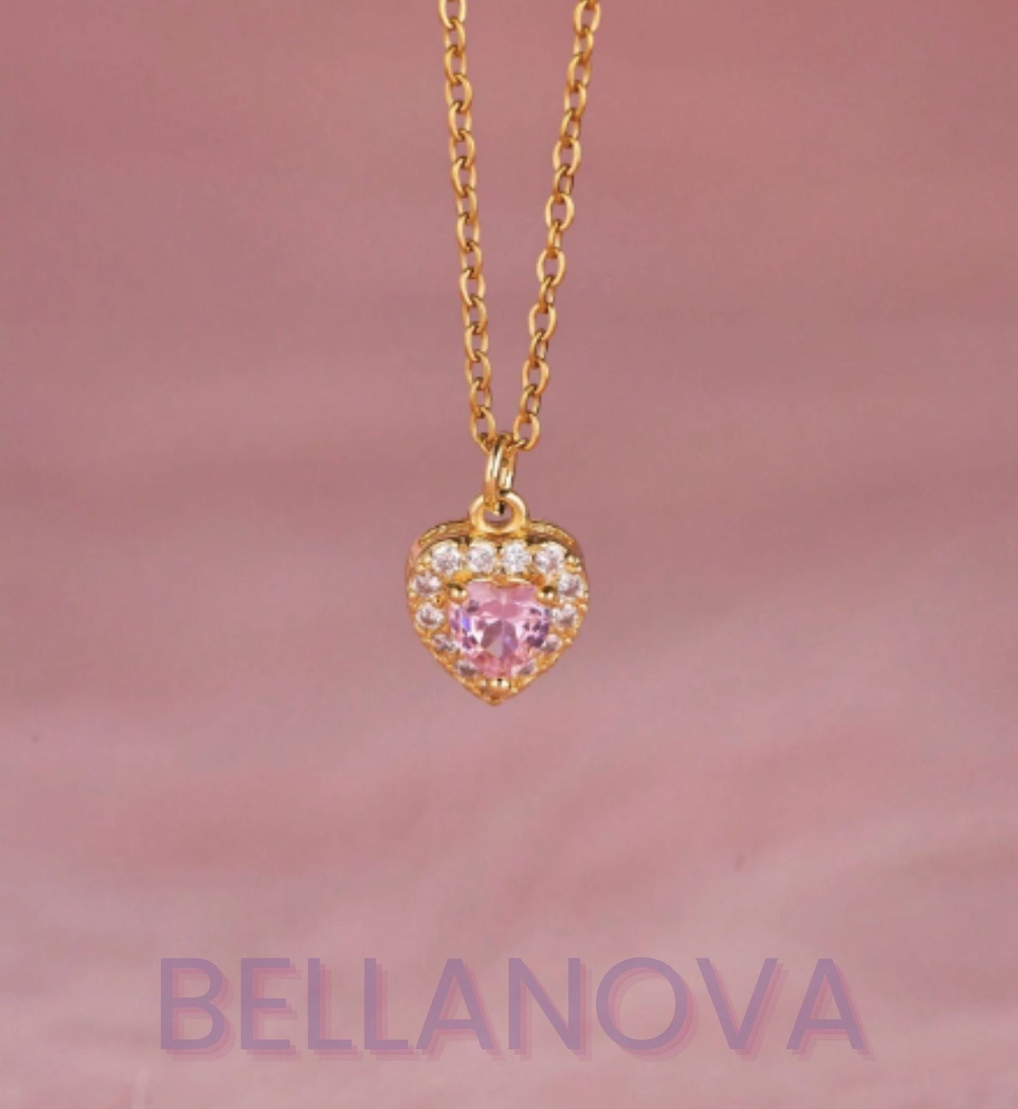 Swarovski™ Halskette mit Rosa Herz – 18K Vergoldet + KOSTENLOSER VERSAND