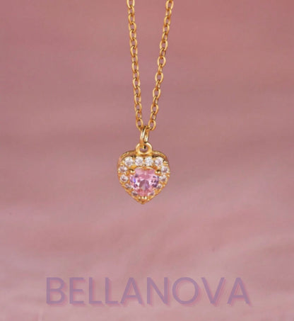 Swarovski™ Halskette mit Rosa Herz – 18K Vergoldet + KOSTENLOSER VERSAND