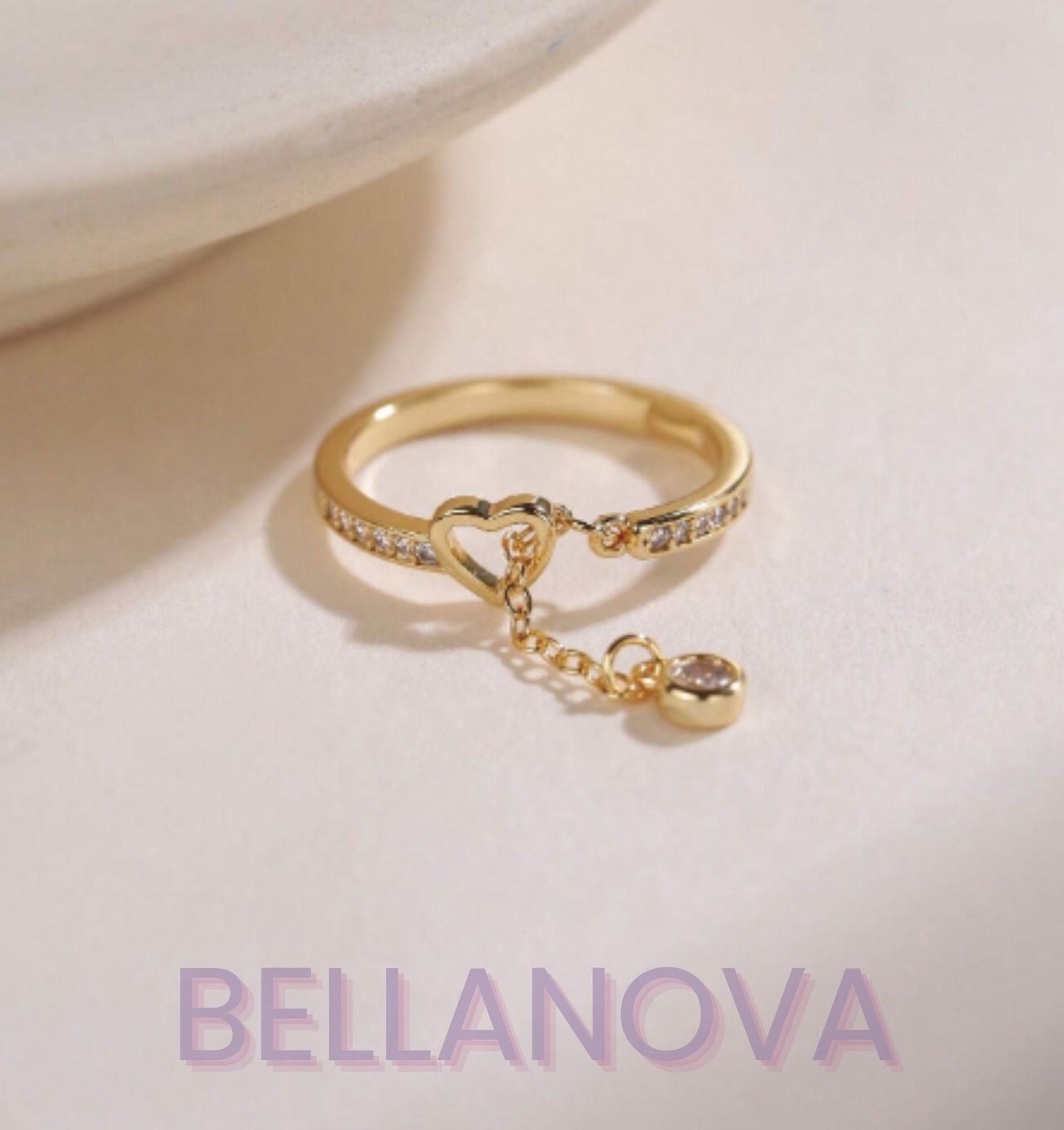 Swarovski™ Herz-Solitär-Ring – 18K Vergoldet + KOSTENLOSER VERSAND