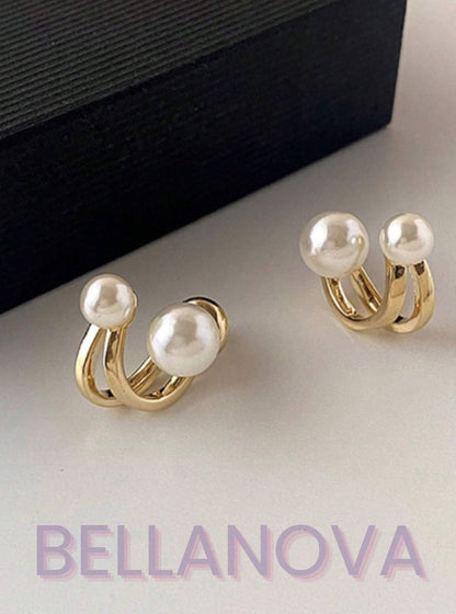 2-in-1 Perlenohrringe – 18K Vergoldet + KOSTENLOSER VERSAND