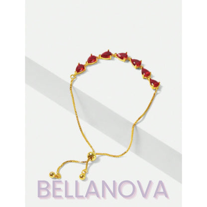Verstellbares Swarovski™ Armband mit Rubin – 18K Vergoldet + KOSTENLOSER VERSAND