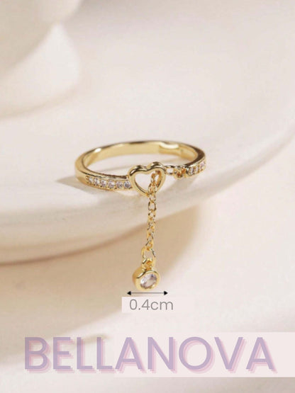 Swarovski™ Herz-Solitär-Ring – 18K Vergoldet + KOSTENLOSER VERSAND