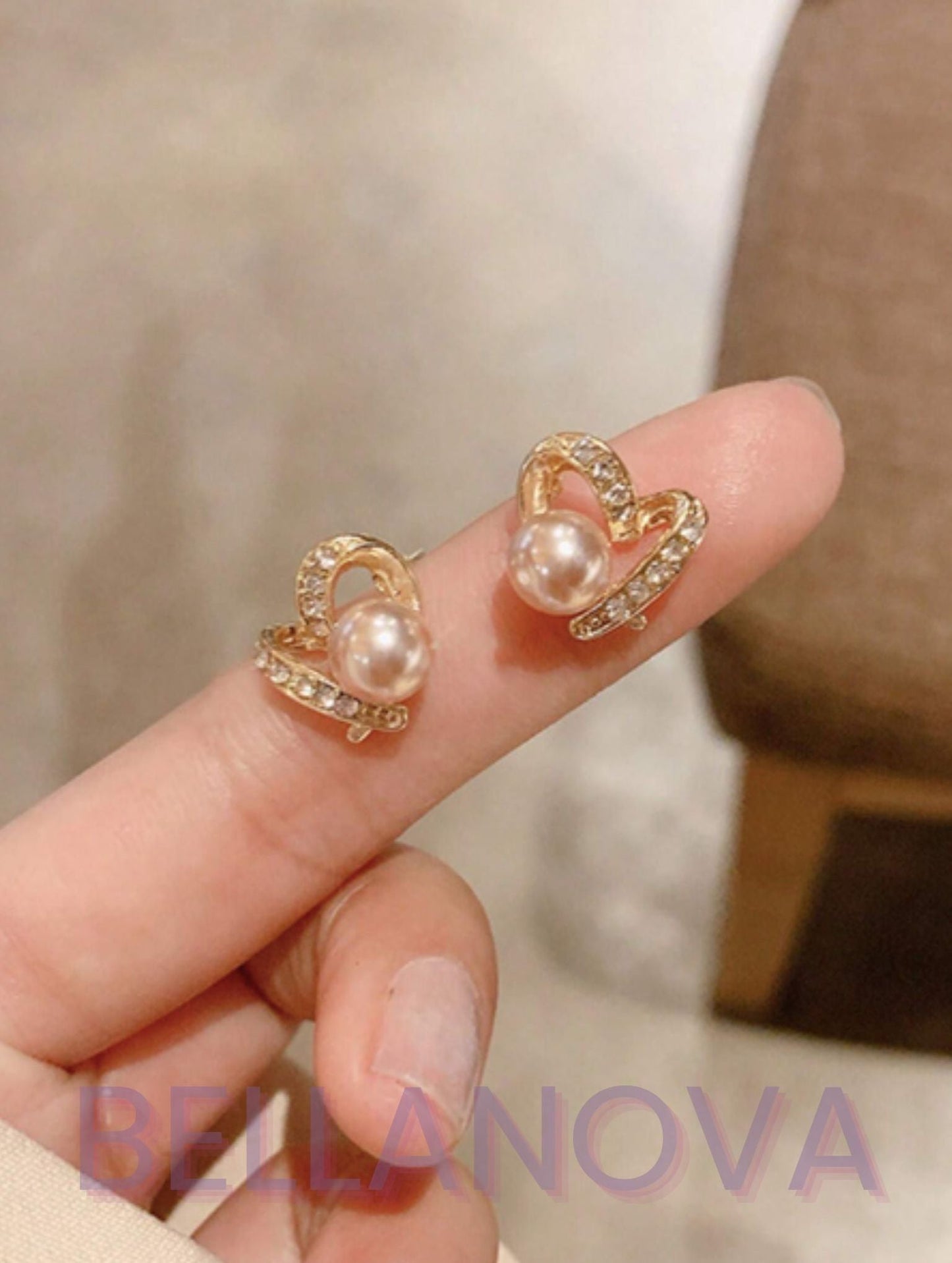 Goldene Herz-Ohrringe mit Zirkonia – 18K Vergoldet + KOSTENLOSER VERSAND