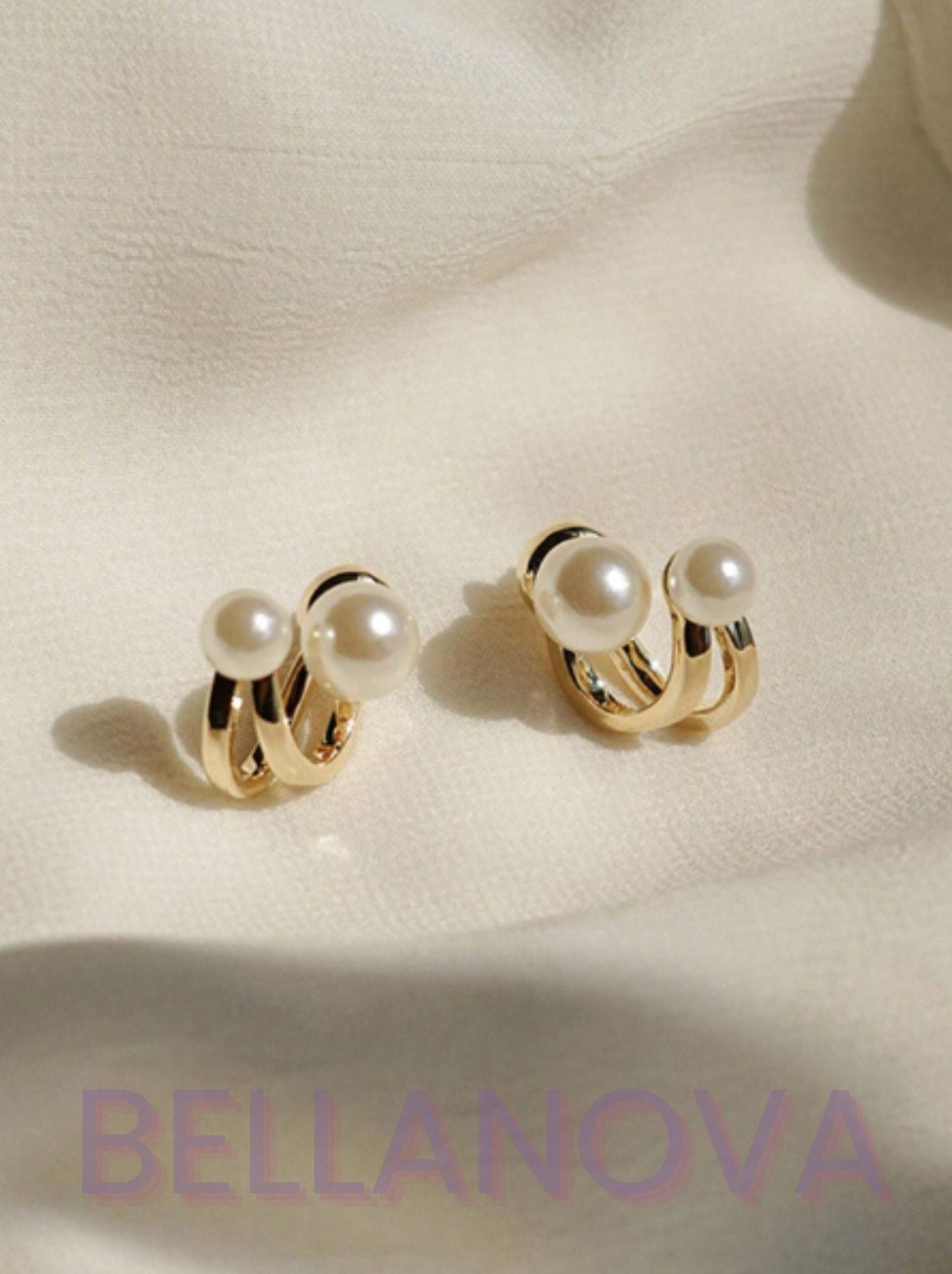 2-in-1 Perlenohrringe – 18K Vergoldet + KOSTENLOSER VERSAND