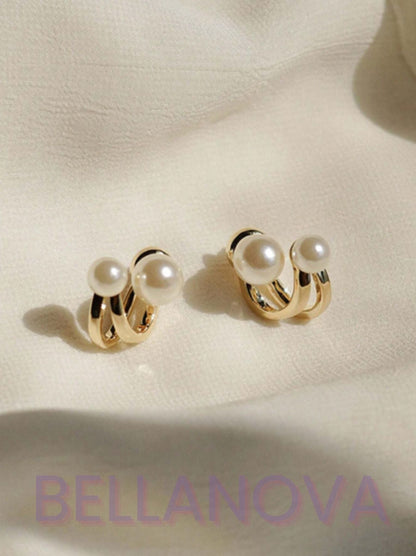 2-in-1 Perlenohrringe – 18K Vergoldet + KOSTENLOSER VERSAND