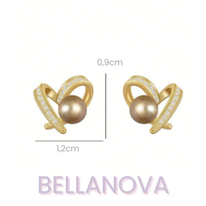 Goldene Herz-Ohrringe mit Zirkonia – 18K Vergoldet + KOSTENLOSER VERSAND