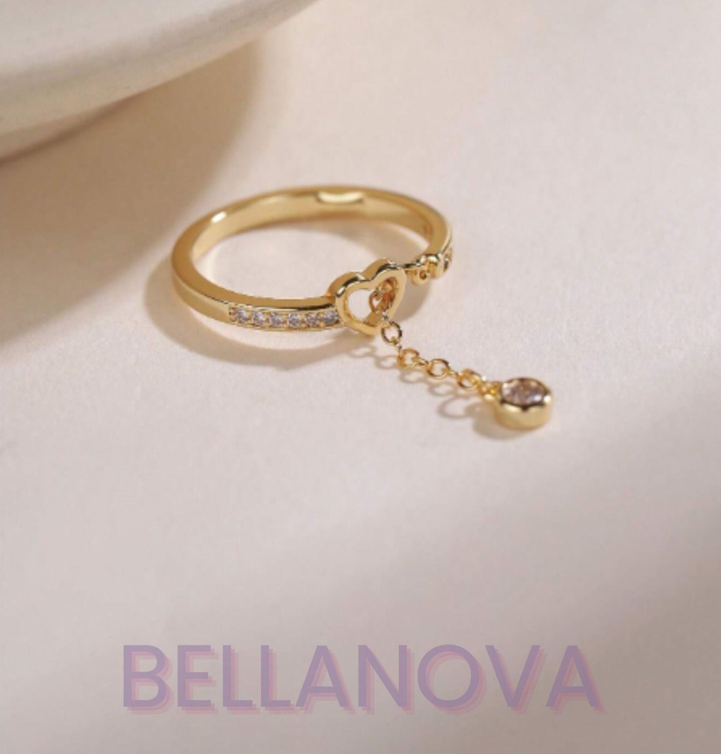 Swarovski™ Herz-Solitär-Ring – 18K Vergoldet + KOSTENLOSER VERSAND