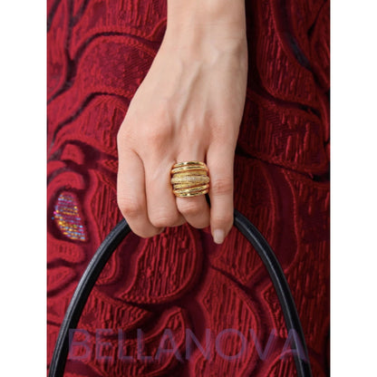 Swarovski™ Ring mit Schichtdesign – 18K Vergoldet + KOSTENLOSER VERSAND