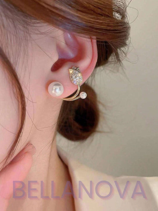 2-in-1 Roses Ohrringe – 18K Vergoldet + KOSTENLOSER VERSAND
