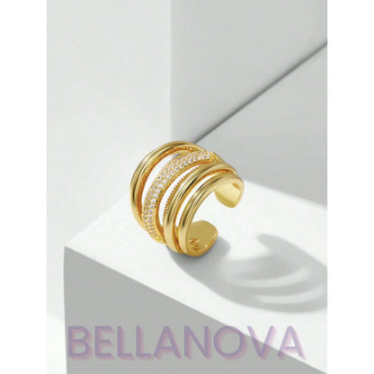 Swarovski™ Ring mit Schichtdesign – 18K Vergoldet + KOSTENLOSER VERSAND