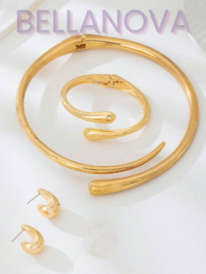 Minimalist Chic Schmuckset (4-teilig) – 18K Vergoldet + KOSTENLOSER VERSAND