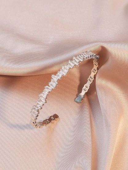 [NEU] Classic Swarovski™ Armreif – Mit Zirkonia besetzt - 18K vergoldet + KOSTENLOSER VERSAND