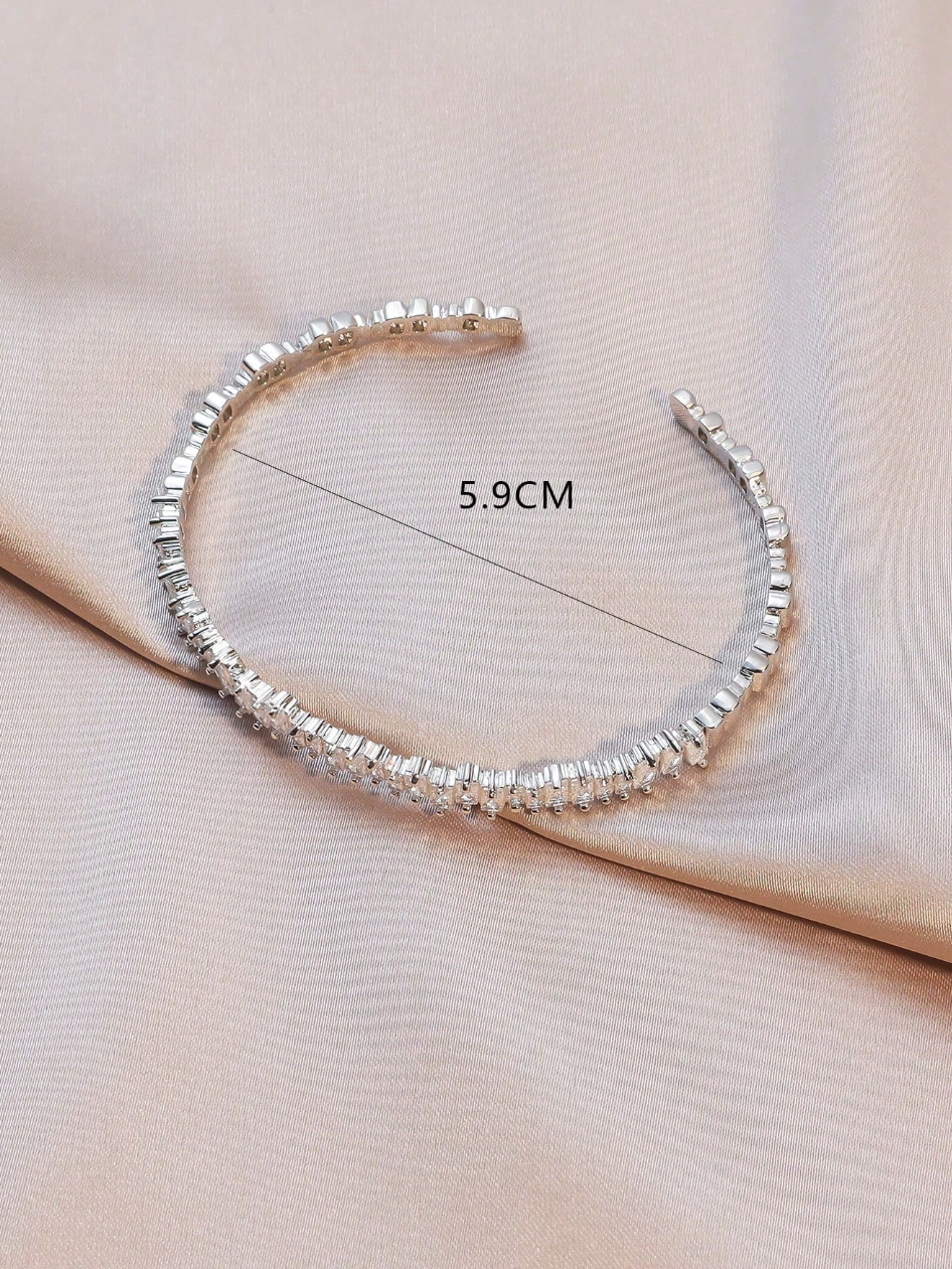 [NEU] Classic Swarovski™ Armreif – Mit Zirkonia besetzt - 18K vergoldet + KOSTENLOSER VERSAND