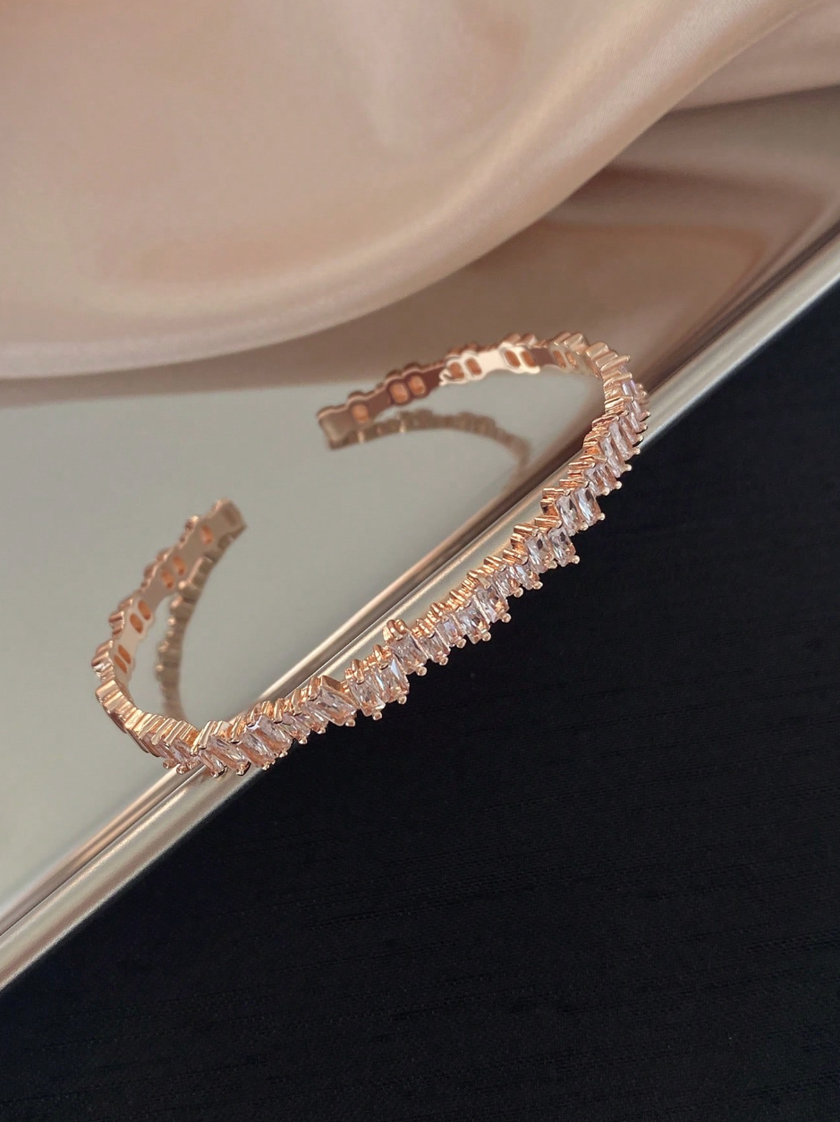[NEU] Classic Swarovski™ Armreif – Mit Zirkonia besetzt - 18K vergoldet + KOSTENLOSER VERSAND