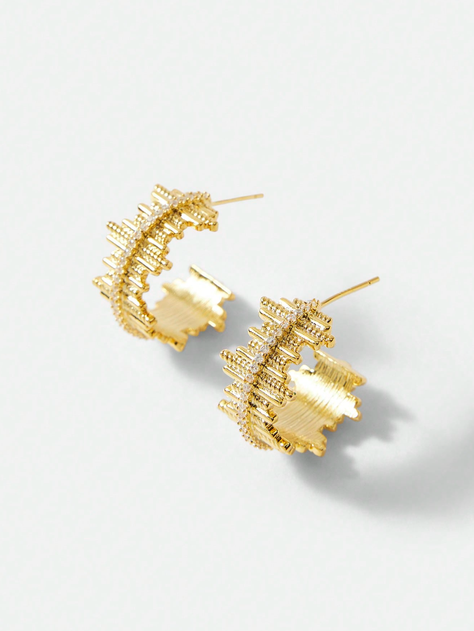 [NEU] Aurora Swarovski™ Ohrringe – Mit Zirkonia besetzt, 18K vergoldet + KOSTENLOSER VERSAND