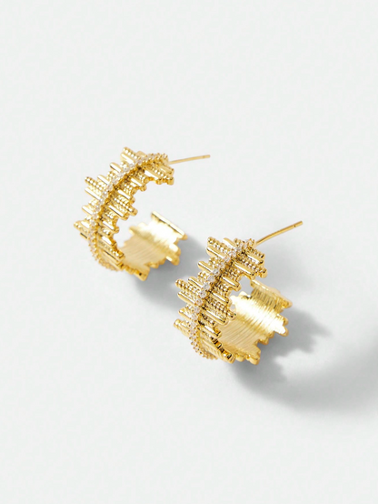 [NEU] Aurora Swarovski™ Ohrringe – Mit Zirkonia besetzt, 18K vergoldet + KOSTENLOSER VERSAND