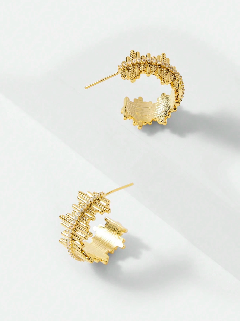 [NEU] Aurora Swarovski™ Ohrringe – Mit Zirkonia besetzt, 18K vergoldet + KOSTENLOSER VERSAND