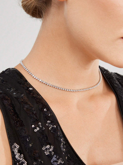 [NEU] Bridge Swarovski™ Halskette – Mit Zirkonia besetzt - 18K vergoldet + KOSTENLOSER VERSAND