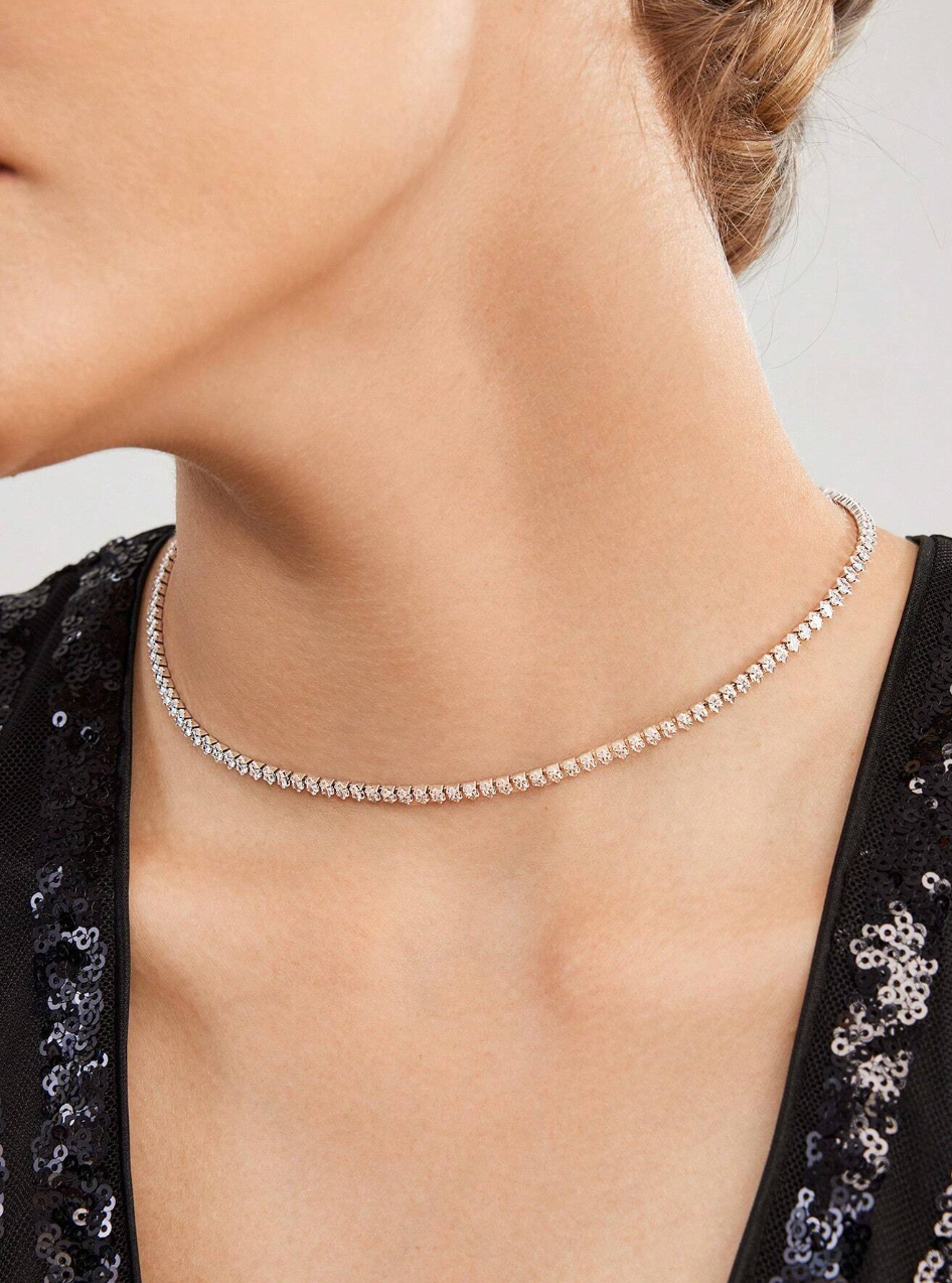 [NEU] Bridge Swarovski™ Halskette – Mit Zirkonia besetzt - 18K vergoldet + KOSTENLOSER VERSAND