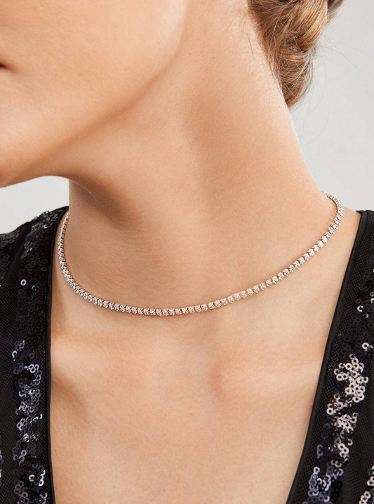 [NEU] Bridge Swarovski™ Halskette – Mit Zirkonia besetzt - 18K vergoldet + KOSTENLOSER VERSAND
