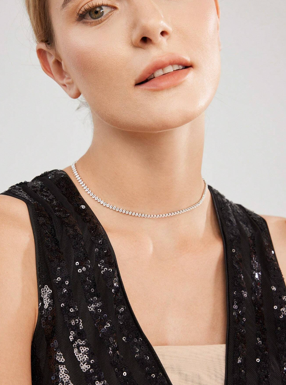 [NEU] Bridge Swarovski™ Halskette – Mit Zirkonia besetzt - 18K vergoldet + KOSTENLOSER VERSAND