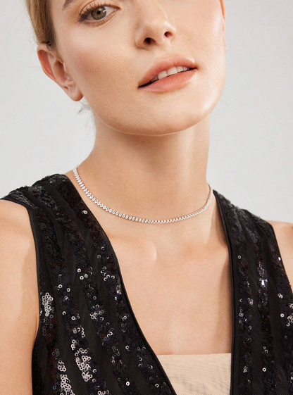 [NEU] Bridge Swarovski™ Halskette – Mit Zirkonia besetzt - 18K vergoldet + KOSTENLOSER VERSAND