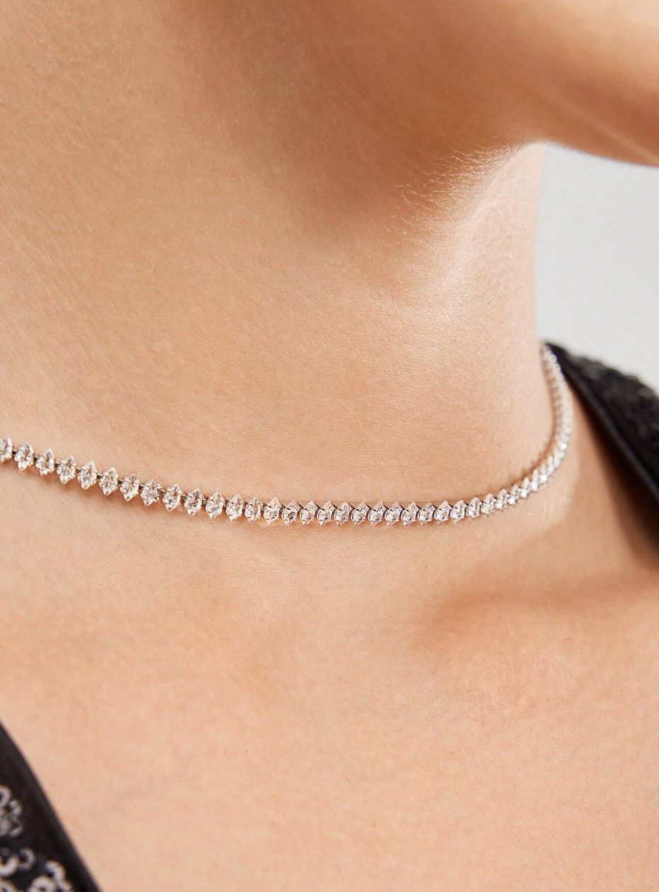 [NEU] Bridge Swarovski™ Halskette – Mit Zirkonia besetzt - 18K vergoldet + KOSTENLOSER VERSAND