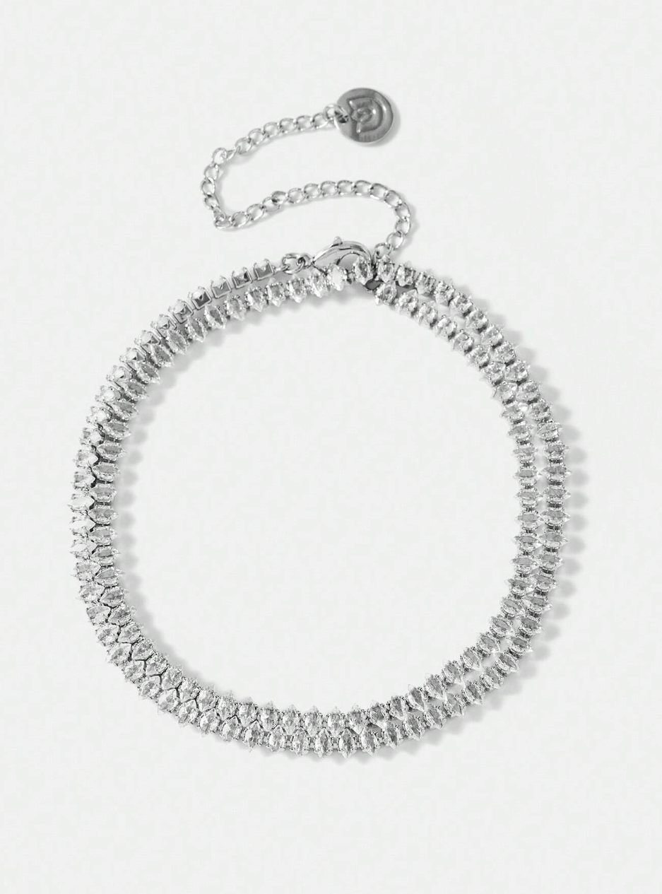 [NEU] Bridge Swarovski™ Halskette – Mit Zirkonia besetzt - 18K vergoldet + KOSTENLOSER VERSAND