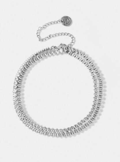 [NEU] Bridge Swarovski™ Halskette – Mit Zirkonia besetzt - 18K vergoldet + KOSTENLOSER VERSAND