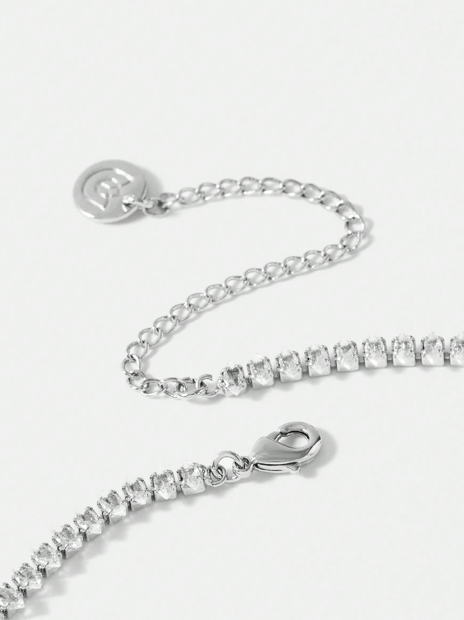 [NEU] Bridge Swarovski™ Halskette – Mit Zirkonia besetzt - 18K vergoldet + KOSTENLOSER VERSAND