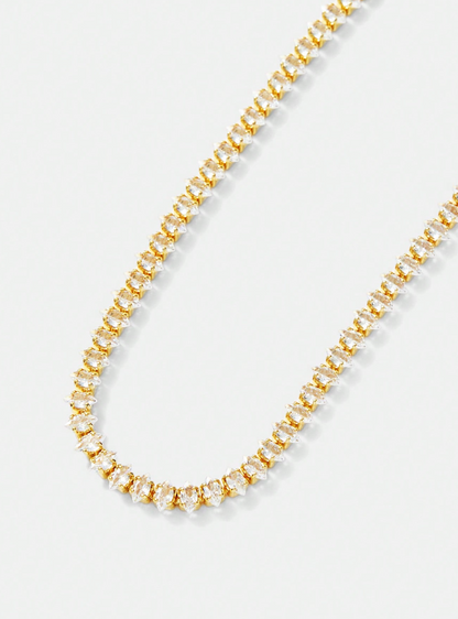 [NEU] Bridge Swarovski™ Halskette – Mit Zirkonia besetzt - 18K vergoldet + KOSTENLOSER VERSAND