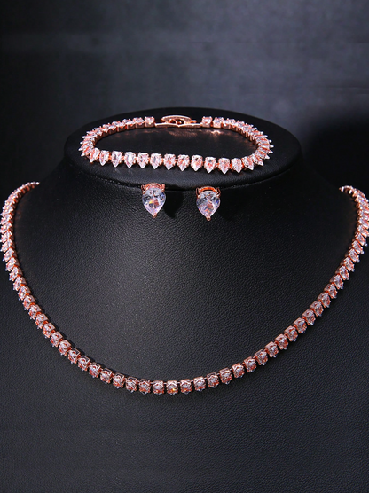 [NEU] Crystal Royale Swarovski™ Schmuckset (4-teilig) – 18K Vergoldet + KOSTENLOSER VERSAND
