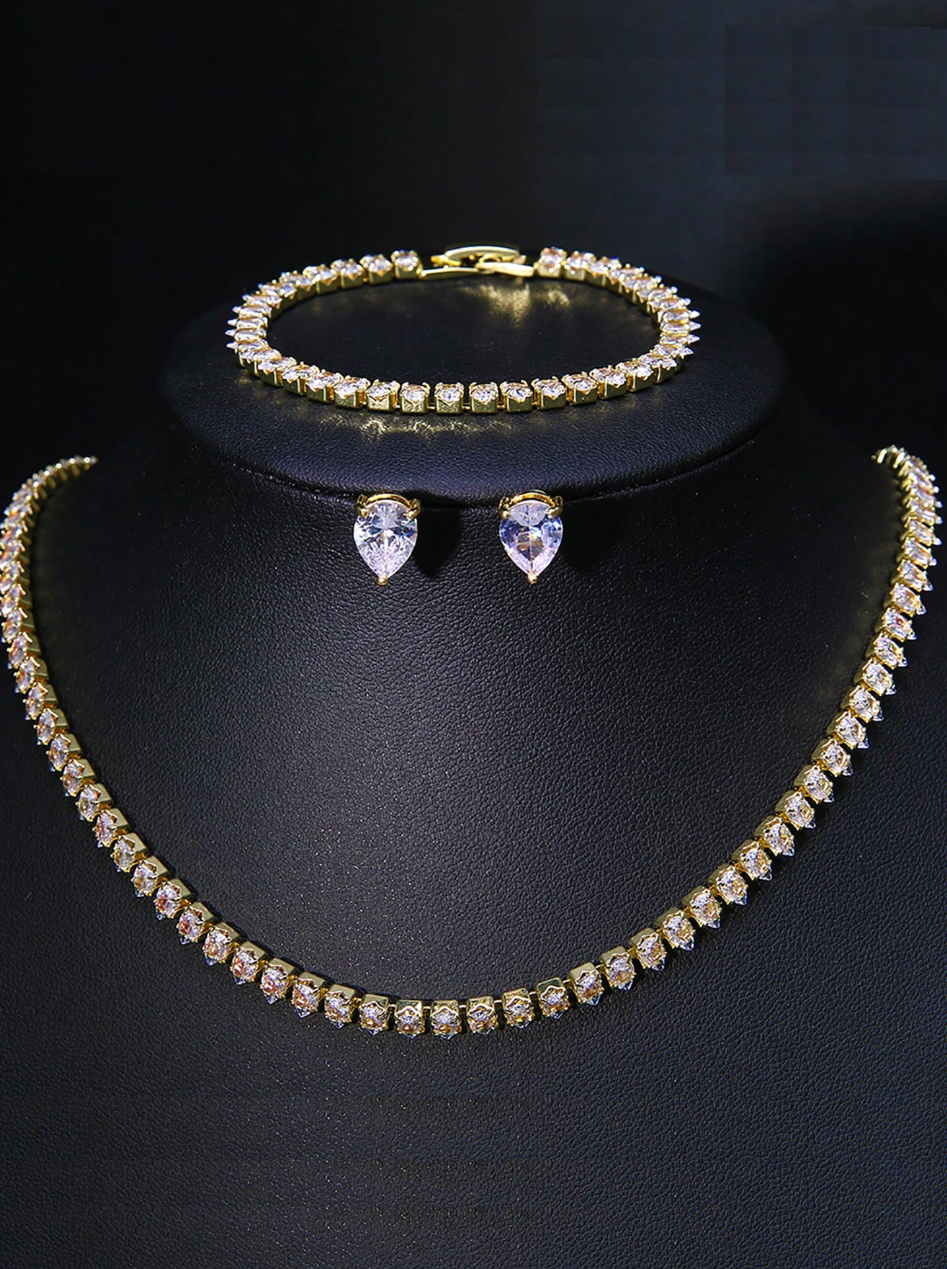 [NEU] Crystal Royale Swarovski™ Schmuckset (4-teilig) – 18K Vergoldet + KOSTENLOSER VERSAND