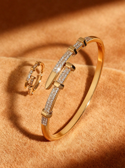 [NEU] Portofino Swarovski™ Schmuckset (2-teilig) – 18K Vergoldet + KOSTENLOSER VERSAND