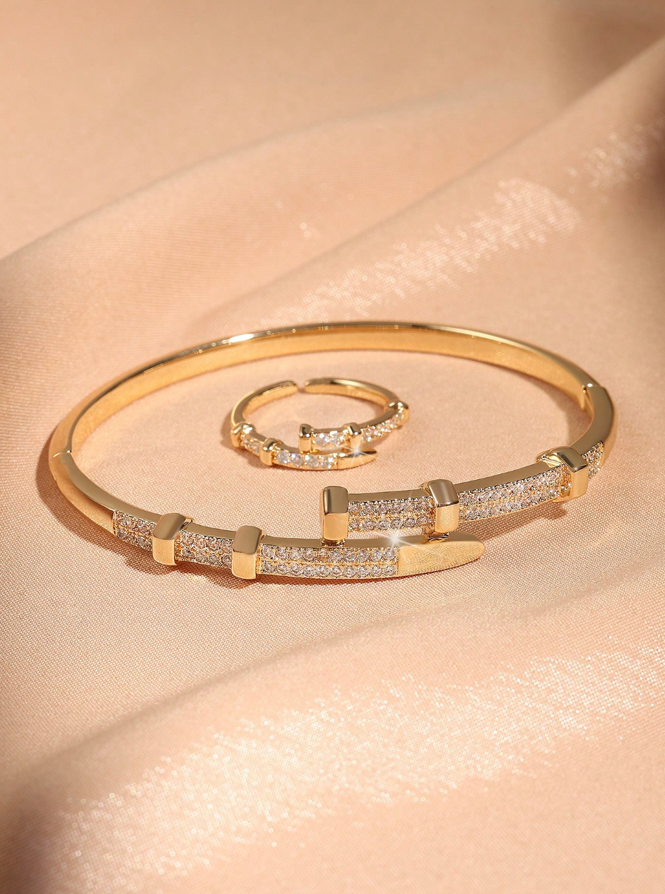 [NEU] Portofino Swarovski™ Schmuckset (2-teilig) – 18K Vergoldet + KOSTENLOSER VERSAND
