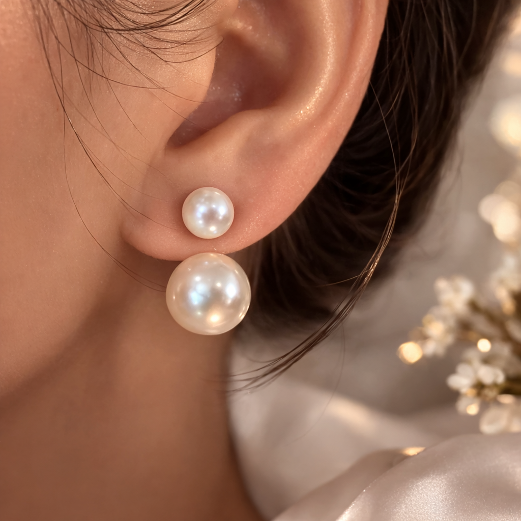 2-in-1 Doppelperlen™ Ohrringe – 18K Vergoldet + KOSTENLOSER VERSAND