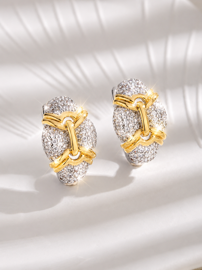 [NEU] Capri Swarovski™ Ohrringe – Mit Zirkonia besetzt, 18K vergoldet + KOSTENLOSER VERSAND