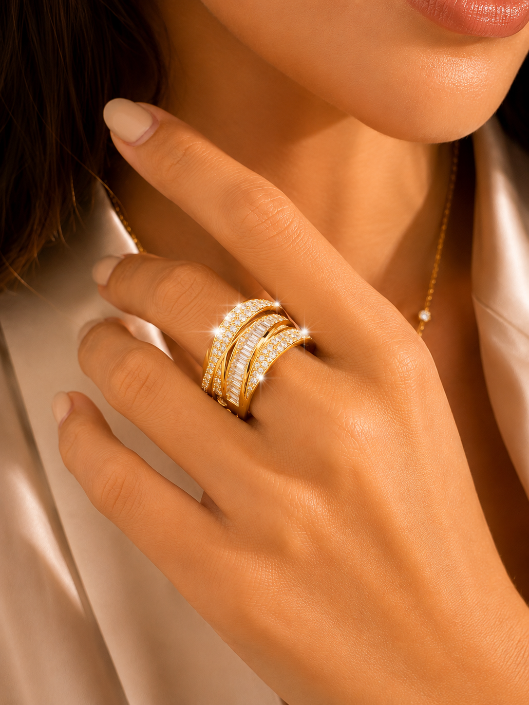 [NEU] Amalfi Swarovski™ Ring – 18K Vergoldet + KOSTENLOSER VERSAND