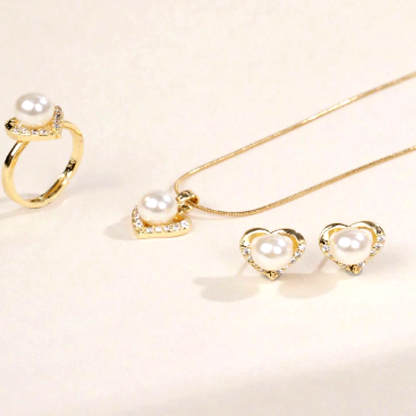 Perlen & Swarovski™ Schmuckset – 18K Vergoldet + KOSTENLOSER VERSAND